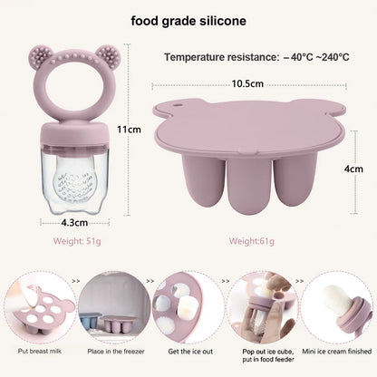 Giggle Gobble Baby Feeding Pacifier w/ Tray for Freezing